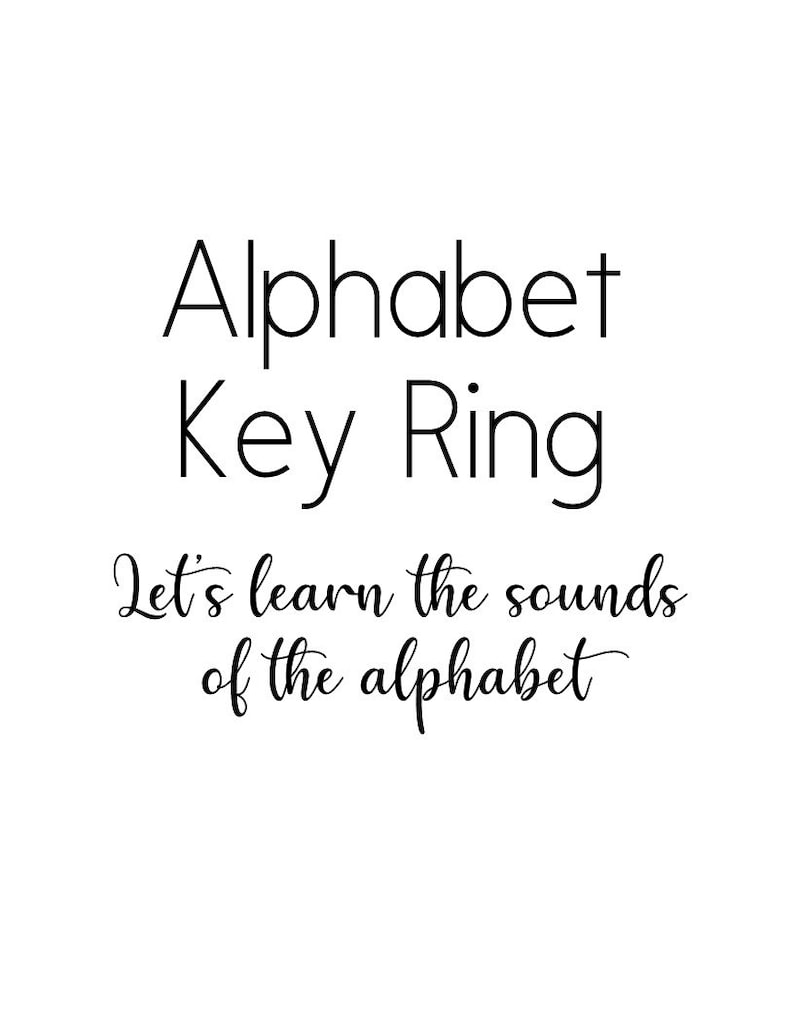 Alphabet Key Ring Flashcards - Etsy