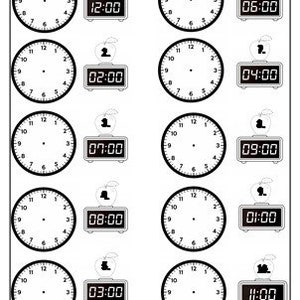 Telling the Time Worksheets (Word Problems, Digital and Analog Clocks Included)