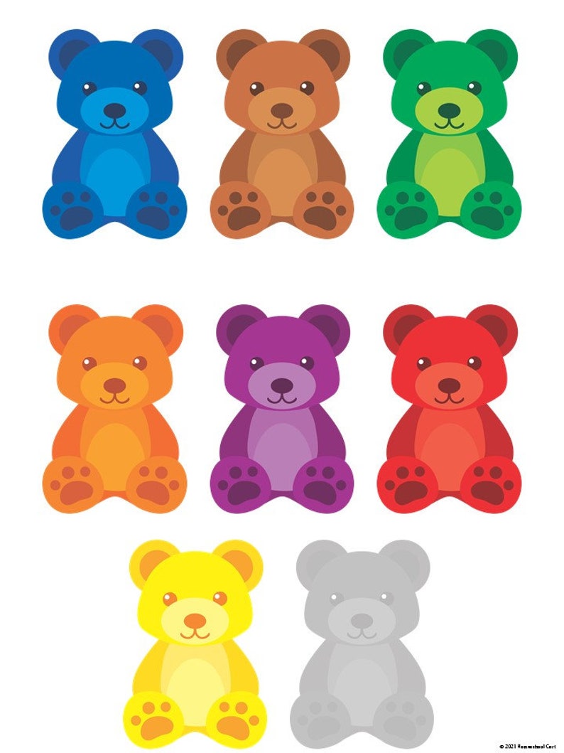 Full Page Teddy Bears for Teaching Colours/ Colors ( Great for ESL/EFL ...