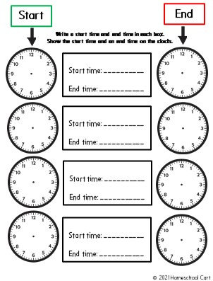 Time Word Problems and Blank Clock Template (4 Pdfs) - Etsy