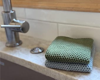 cotton dish cloths | set of three