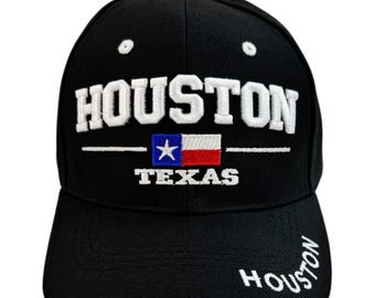 Czapka z haftem Houston Texas Dad | Minimalistyczny, regulowany kapelusz w stylu streetwear