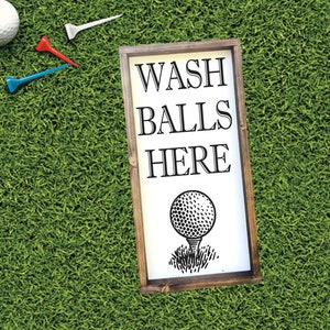 Wash Balls Here Funny Bathroom Sign Golf Bathroom Golf Decor Mens ...