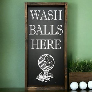 Wash Balls Here - Funny Bathroom Sign - Golf Bathroom - Golf Decor ...