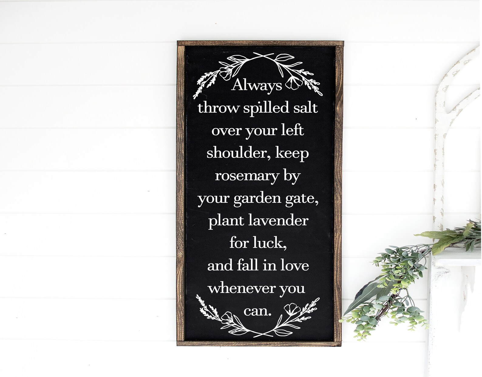 Always Throw Spilled Salt Over Your Shoulder Lavender Etsy