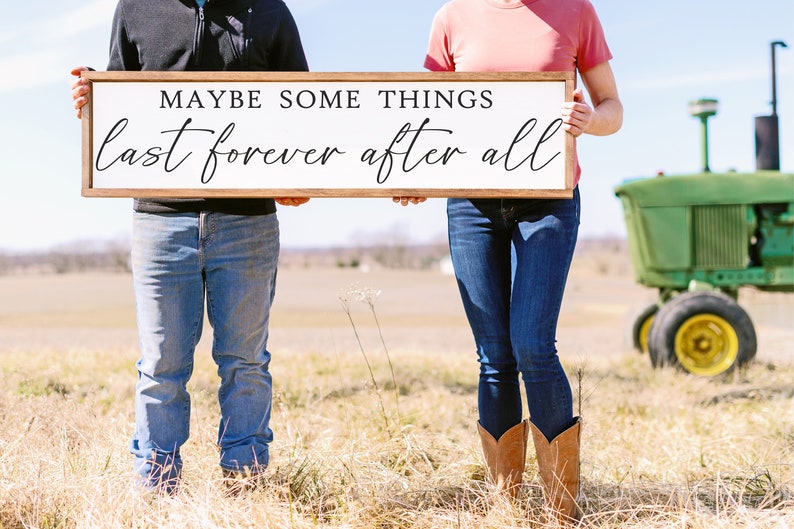 Forever after all - wood sign - above bed - master bedroom - bedroom wall art - bedroom signs - bedroom quotes - image 5