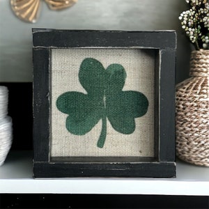 Shamrock - cute - clover - vintage style- bar decor - st. patricks day - st. pattys decorations - farmhouse tray - four leaf clover
