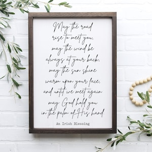 Irish Blessings - St Patricks Day decor - wood sign - irish blessing quote - living room - entry way