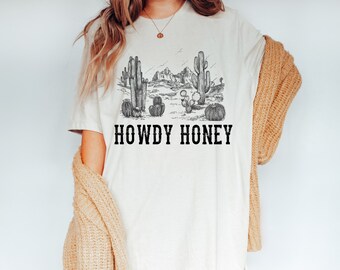 Howdy Tee Southwest Shirt Howdy Shirt Cute Western Shirt Boho Western Shirt Cowgirl Shirt Rodeo Shirt Country Girl Shirt Wild West Shirt