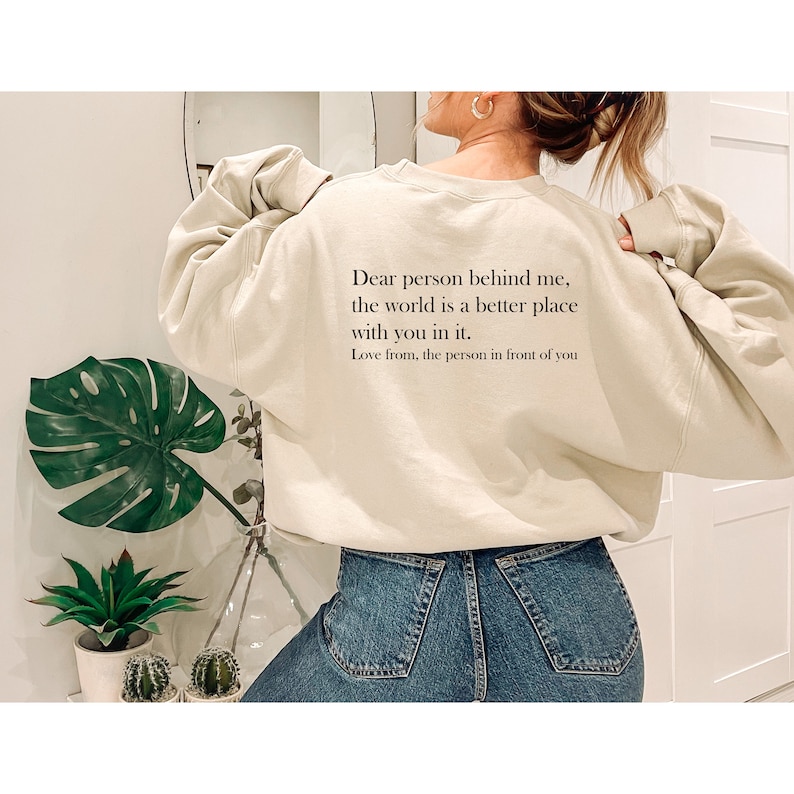 Pullover An Die Person Hinter Mir Liebe Person Hinter mir Sweatshirt Ästhetischer Oversized - Etsy.de