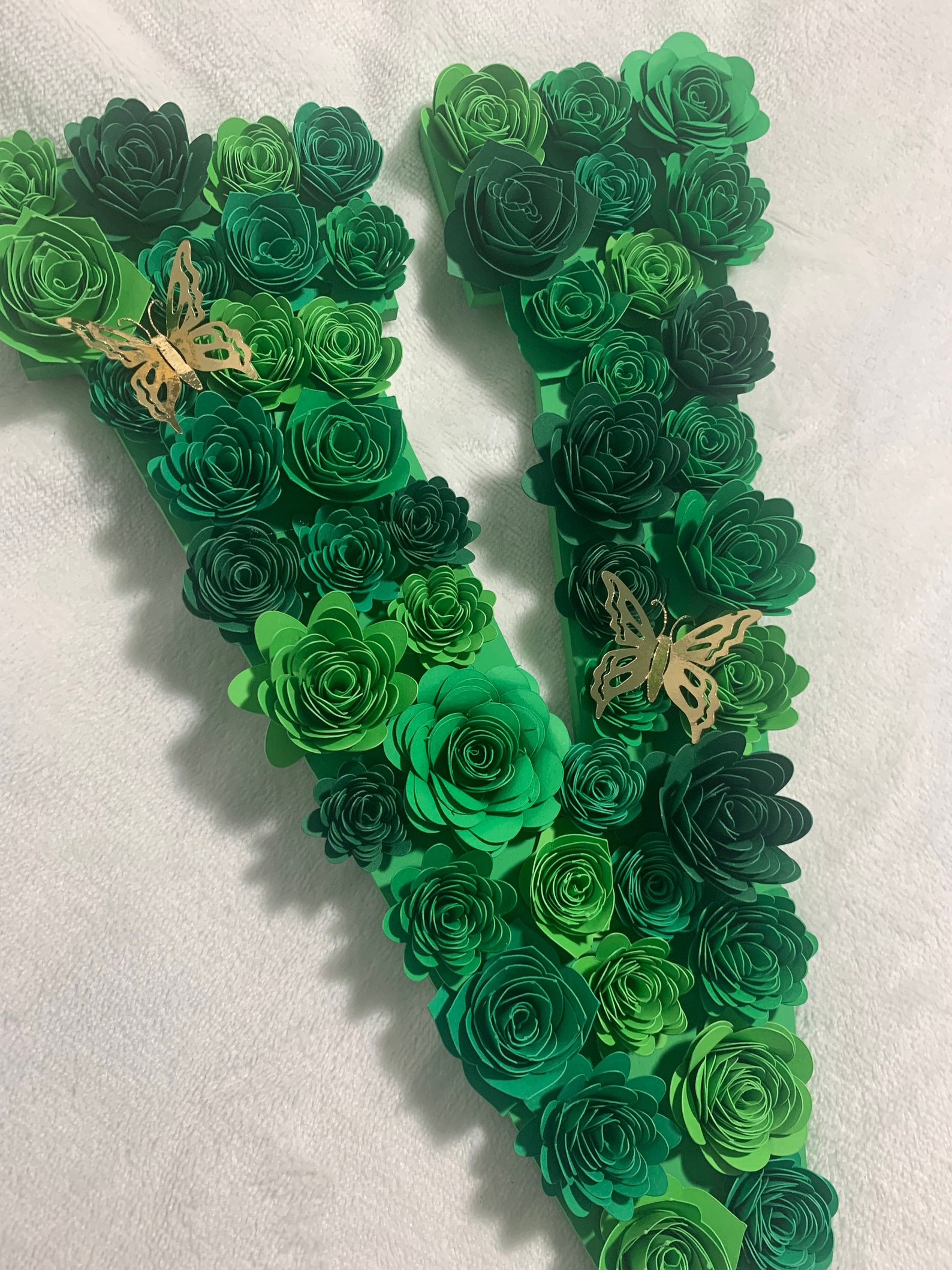 Paper Flower Letters Floral Lettersflower Decor Nursery Etsy