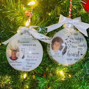 Memorial Ornaments in Loving Memory Floating Christmas Ornament Wing ...