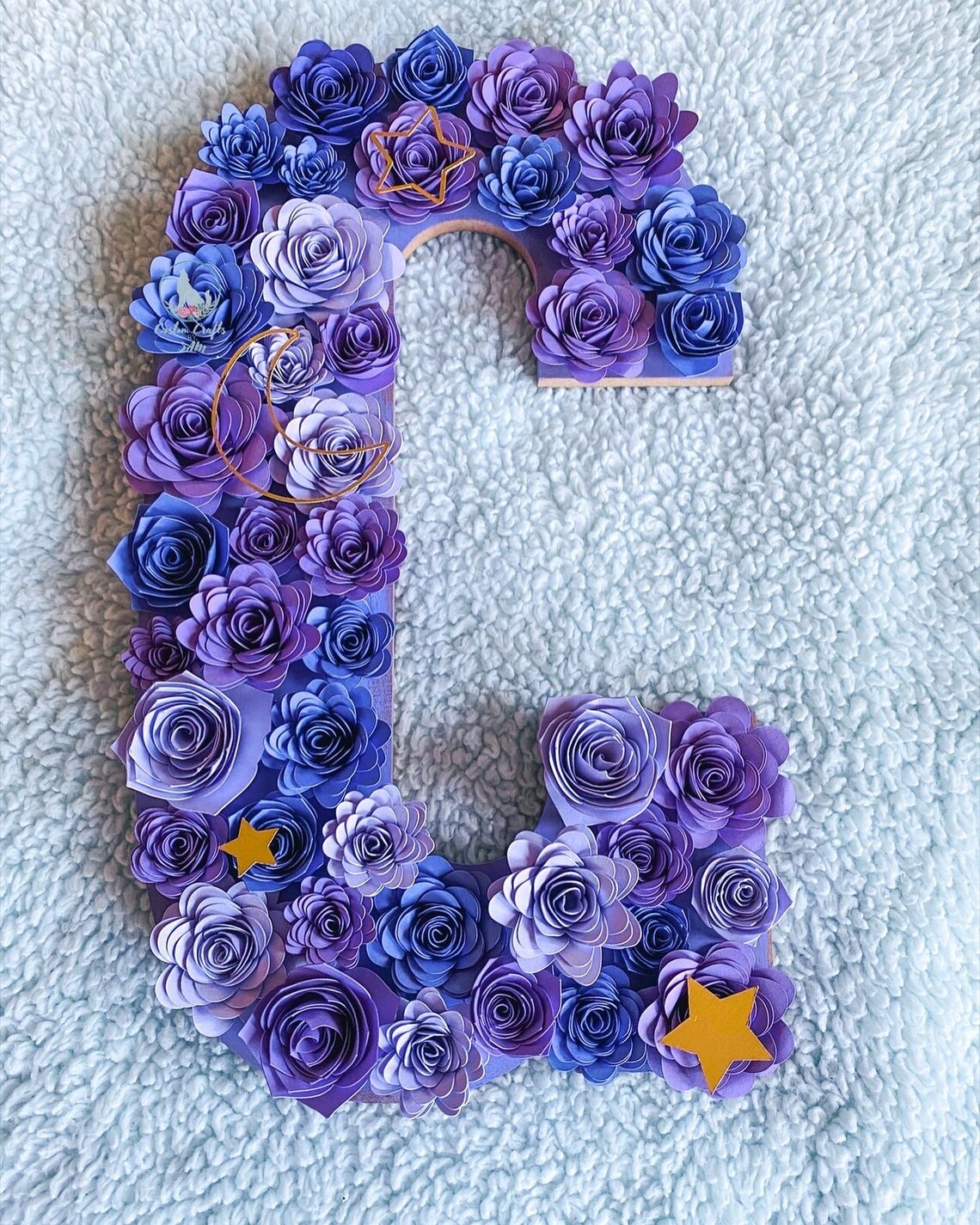 Paper Flower Letters Floral Lettersflower Decor Nursery Etsy