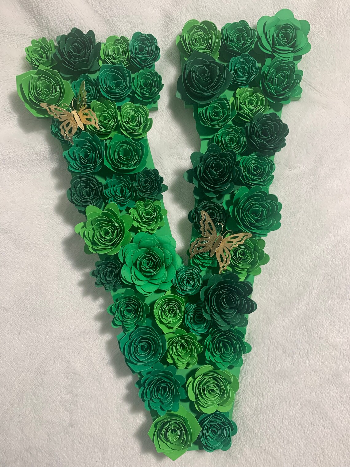 Paper Flower Letters Floral Lettersflower Decor Nursery Etsy