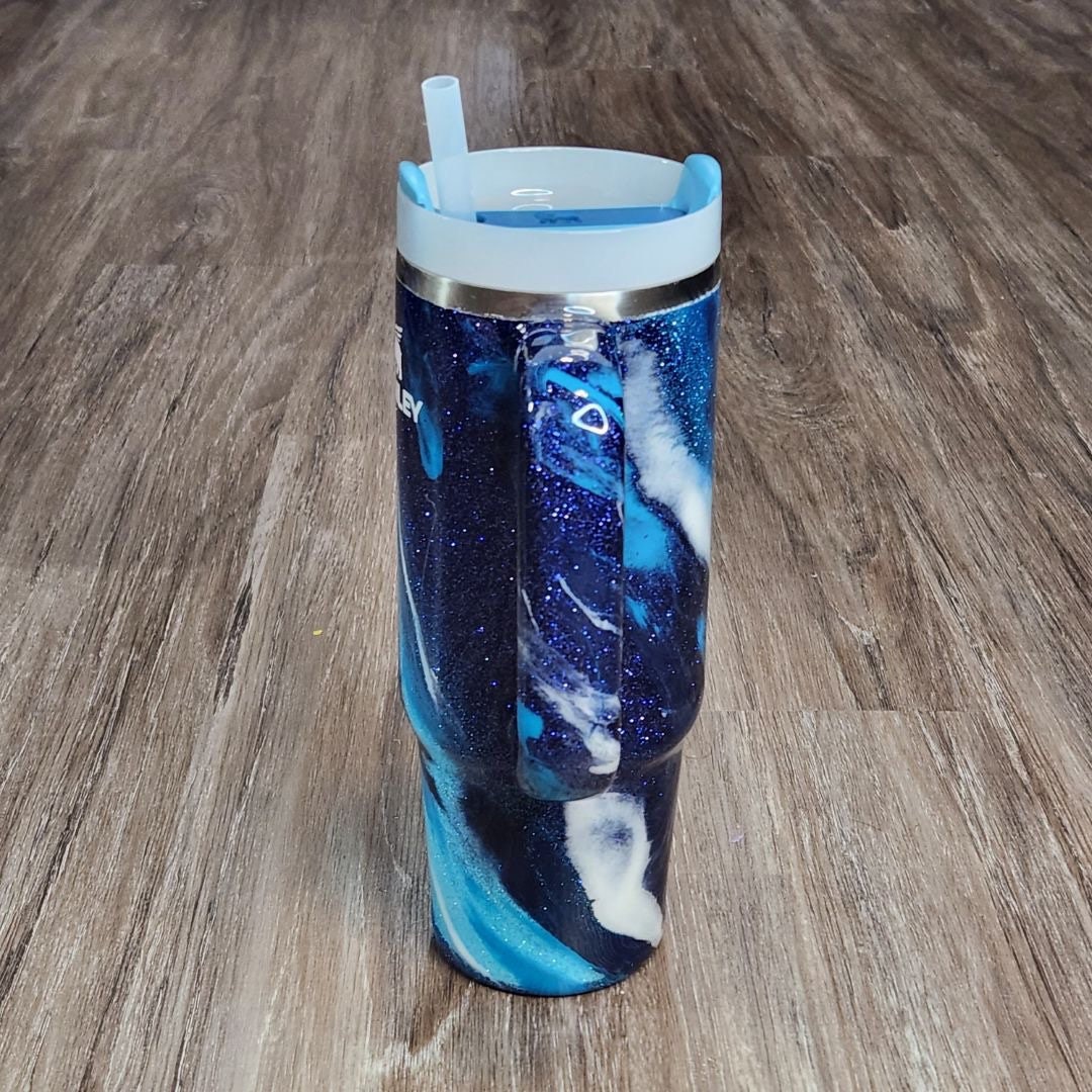 Pink, White, and Silver Milkyway Stanley Tumbler MADE TO ORDER 