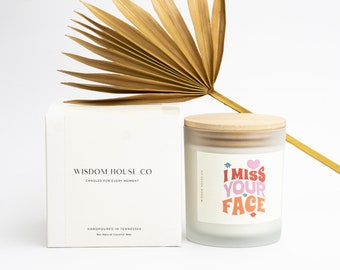I Miss Your Face, Best Friend Gift, Long Distance Gift, I Miss You Gift, Best Friend Candle, Personalized Gift, Friendship Gift, Funny Candl
