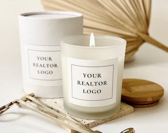 Realtor Closing Gift, Realtor Candles, Custom Blank Candles, New Home Gift, Private Label, Realtor Marketing, Closing Gift, Bulk Candles