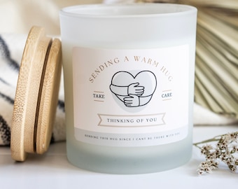 Sending a Hug, Self Care Candle, Gift for Her, Care Package Candle, Best Friend Gift, Sympathy Gift, In Loving Memory, Long Distance Gift