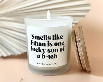 Funny Engagement Gift, Custom Engagement Candle, Gift for Him, Groom Gift, Fiancé Gift, Boyfriend Candle, Gift for Boyfriend,