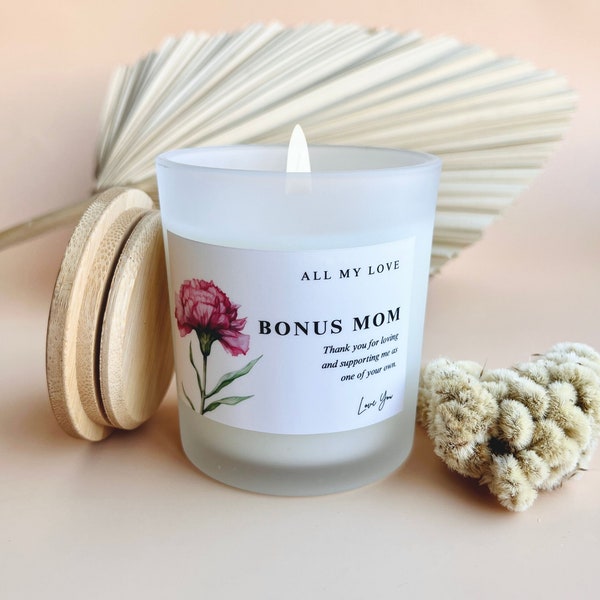 Bonus Mom, Step Mom Gift, Stepmom Candle, Mothers Day Candle, Other Mom, Stepmom Birthday, Bonus Mom Birthday, Personalized Gift