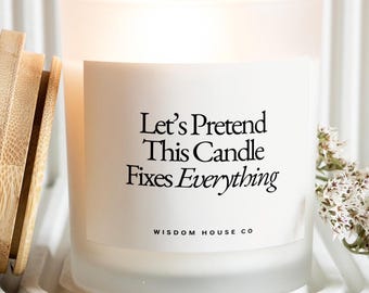 Zelfzorgcadeau, grappige ontspanningskaars, cadeau voor stressverlichting voor emotionele steun, alles is in orde, grappige vriend verjaardag