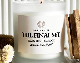 The Final Set, Volleyball Senior Night Gift for Her, Personalized Candle, Volleyball Team Gifts for Seniors, Senior Season Class of 2027