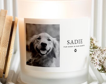 Gepersonaliseerde huisdier herdenkingskaars, huisdier sympathie cadeau, huisdier verlies cadeau, hond verlies, hond gedenkteken, regenboogbrug, huisdier kaars, hondherdenking