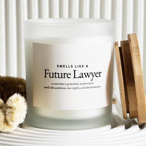 Law School Graduation Gift, Gift for Lawyer, Funny Candle Gift Box Included, Future Lawyer Gift, New Lawyer Gift, Attorney Gift for Him