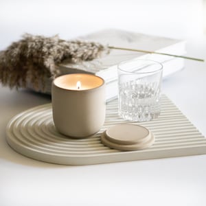 Kaars jeneverbes en gin, betonkaars, boho-kaars, esthetische kaars, whiskykaars, herfstkaars, gin, cementkaars, gin-tonic