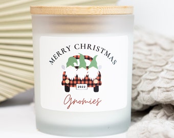 Merry Christmas Gnomies, Funny Candles, Garden Gnome, Christmas Gnome, Funny Christmas, Teacher Gift, Funny Gifts, Gift for her, Cute Candle