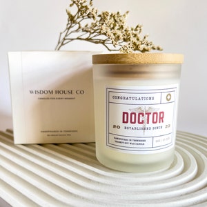 Phd Graduation Gift, Doctor Gift, Candle Gift Box, Gift for Doctor, Gift for Him, Medical School, Future Doctor, Doctor Graduation