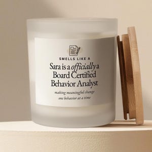 Personalized BCBA Graduation Gift, Board Certified Behavior Analyst Candle, ABA Gifts, ABA Therapy Gifts, Bcba Graduation Candle, Bcba Exam