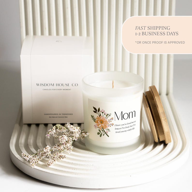 Mom I've loved you my whole life, Sentimental Mom Gift, I Love You Mom, Mothers Day Candle, First Time Mom, Gift from Daughter, Cute candle image 3