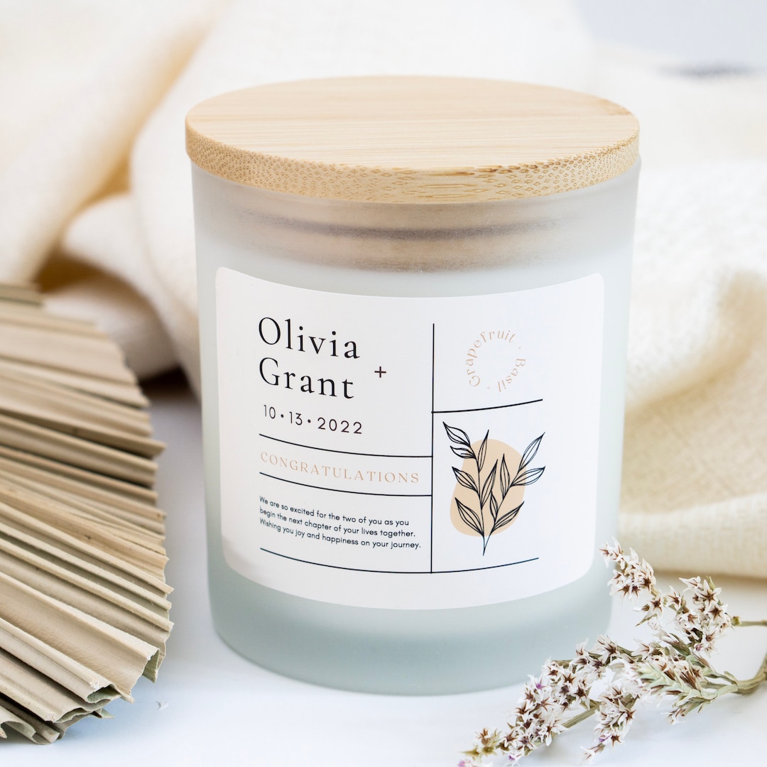 Wedding Gift, Engagement Gift, Engagement Candle, Personalized