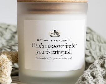 Fire Academy Graduation Candle Gift for Firefighter, Fire Academy Gift, Funny Fireman Gifts, Funny Candle, Firefighter Graduation Gift