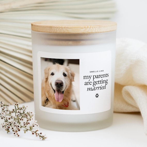 Custom Engagement Pet Candle, Custom Dog Engagement, Personalized Engagement Gifts for Couple, Newly Engaged Gifts, Custom Engaged Gift