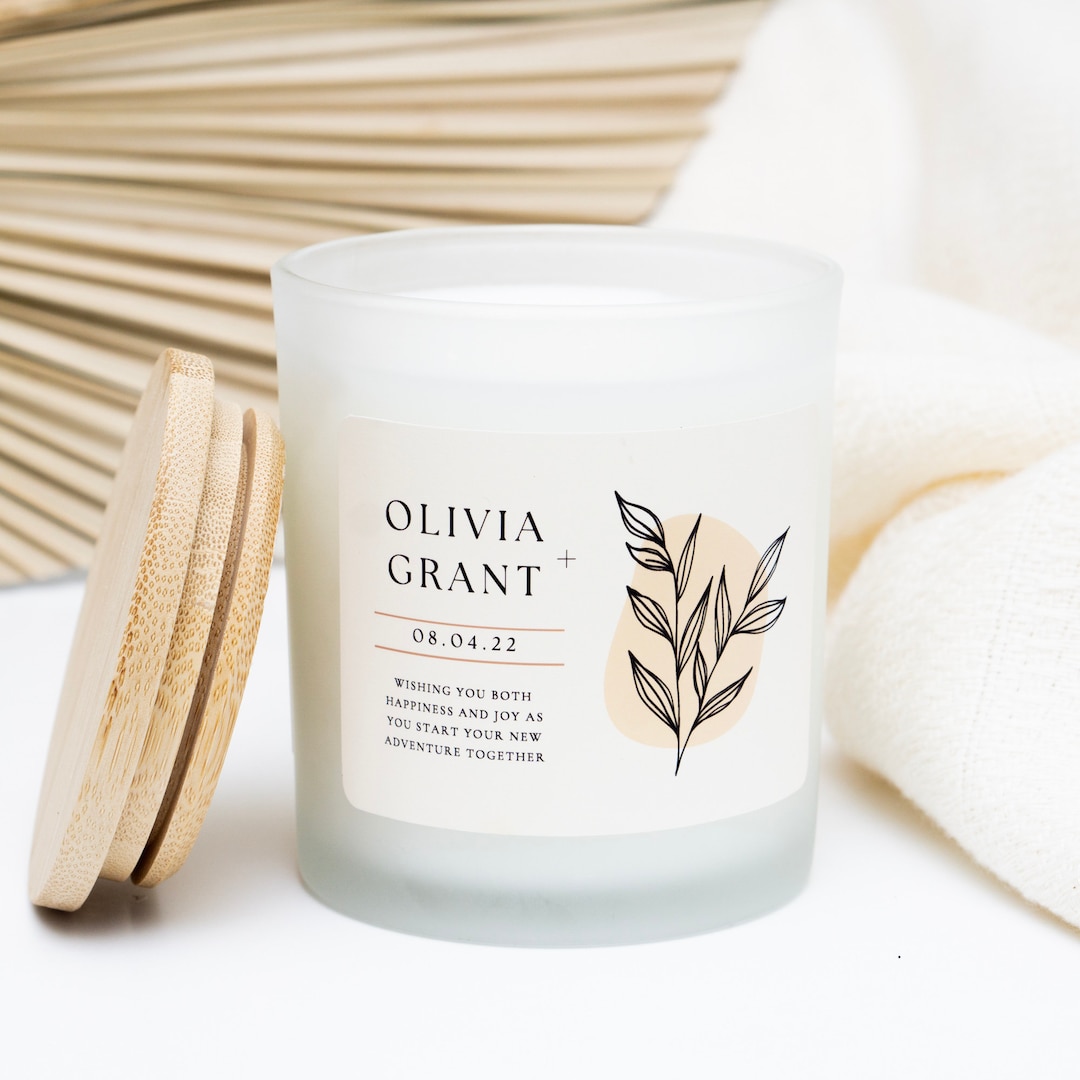 Engagement Gift, Engagement Candle, Personalized Gift, Wedding Gift