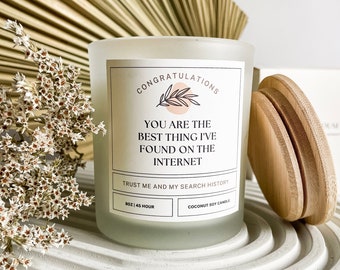Best Thing on the Internet, Anniversary Gift, Fiancé Birthday, Valentines Gift, Anniversary Candle, Candle for Husband, Candle for Wife