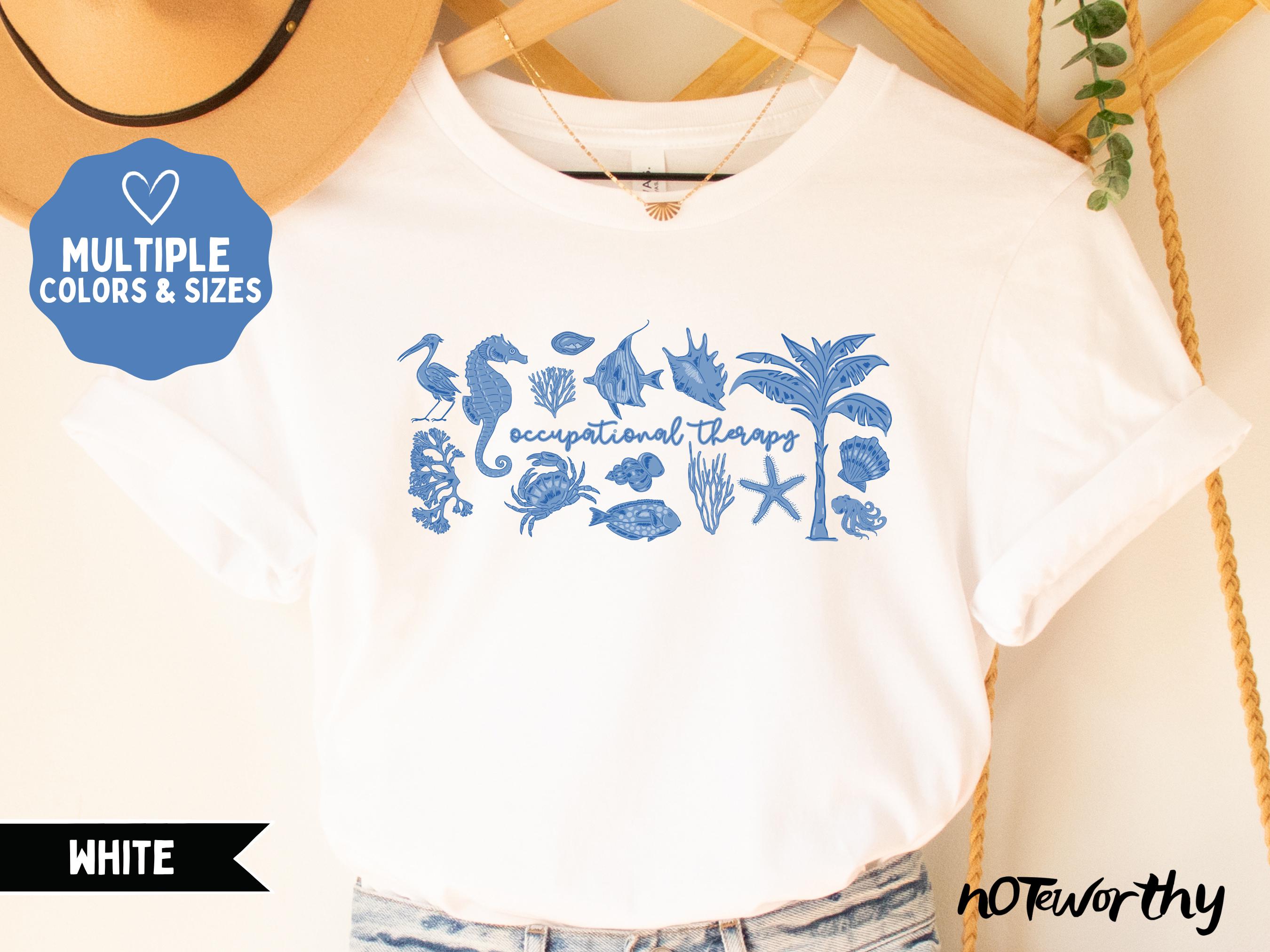 Chemise d'ergothérapie, T-shirt OT de grand-mère côtière d'été, PERSONNALISABLE pour d'autres disciplines, cadeau d'assistant thérapeute OTA