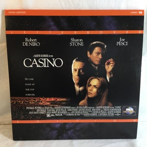 Vintage 1995 Casino Letterboxed Edition Laserdisc LD Digital Stereo 2 Disc Martin Scorsese Film Movie Robert De Niro Sharon Stone Joe Pesci