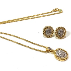 Vintage Palazzo Corsini Florence Matching Necklace and Earrings in Original Box Gift for Women Mom Wife