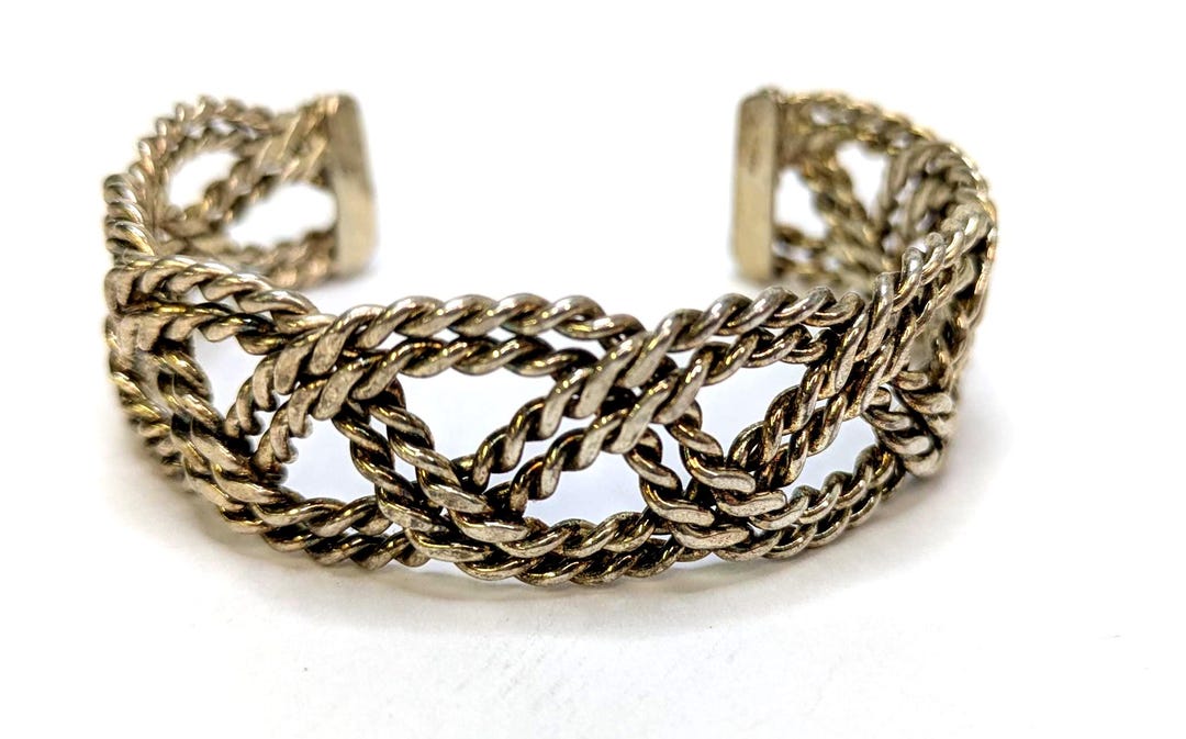 メキシカンジュエリー SterlingSilver Cuff ブレスレット スターリングシルバー メキシカン編み込みカフブレスレット