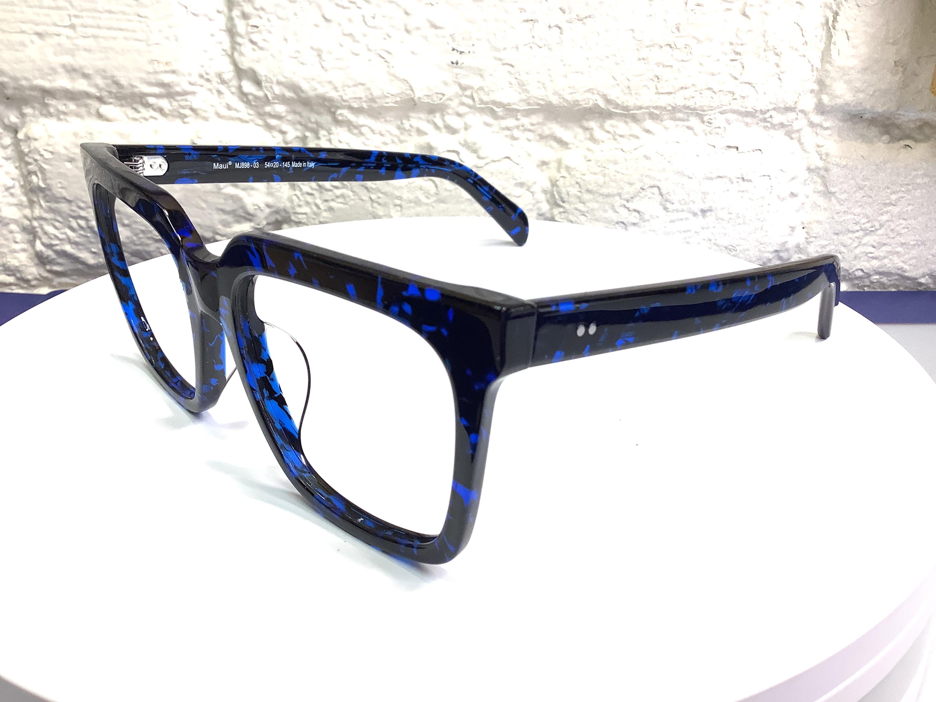 Maui Jim Rooftops Sunglasses: Blue Tortoise Acetate Frame  display picture 2