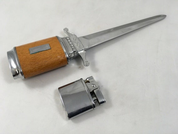 ヴィンテージレターオープナー（ライター内蔵） ユニークなスチール製