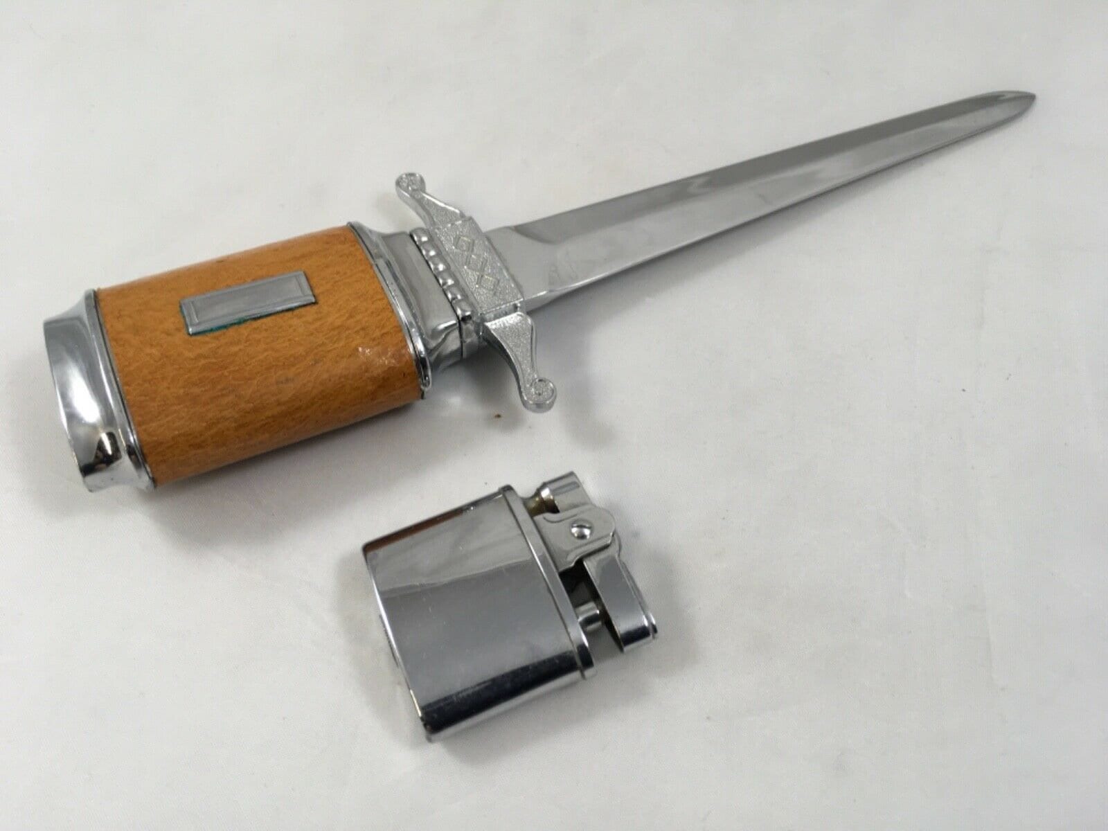 ヴィンテージレターオープナー（ライター内蔵） ユニークなスチール製