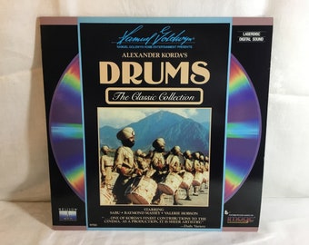 Vintage 1987 Alexander Korda's Drums Laserdisc LD The Classic Collection, Digital Sound Extended Play Roger Livesey Raymond Massey Movie