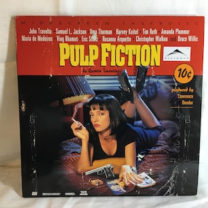 Vintage 1990&#39;s Pulp Fiction Widescreen THX Laserdisc LD 3614 AS, Dolby Surround, Extended Play Movie by Quentin Tarantino