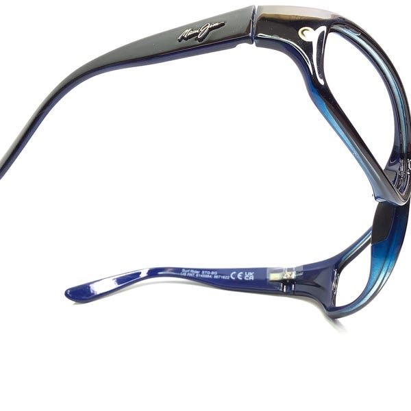 Gafas de sol Maui Jim Surf Rider 261-02G Negro Azul Marino Montura Solo Gafas Fabricadas en Italia