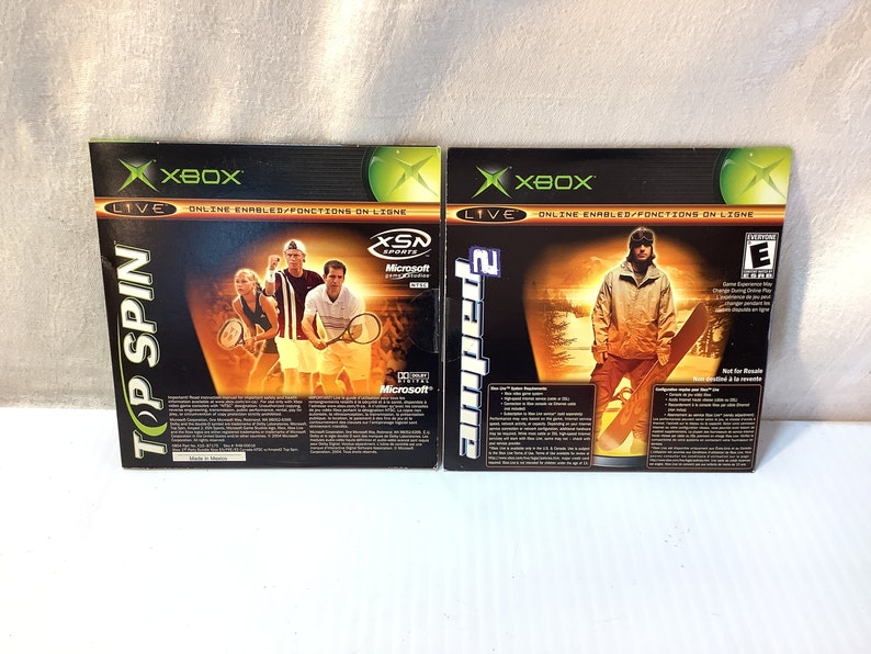 Xbox XBox Top Spin Amped 2 Combo Disc Microsoft Xbox, 2003 New Factory Sealed Demo Duo Pack Video Games image 1