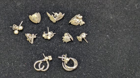 Paire De Boucles D'oreilles En Argent - Bon état (Réf 63-29) - Bijoux Occasion